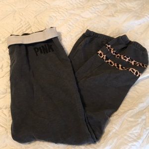 pink cheetah print sweats